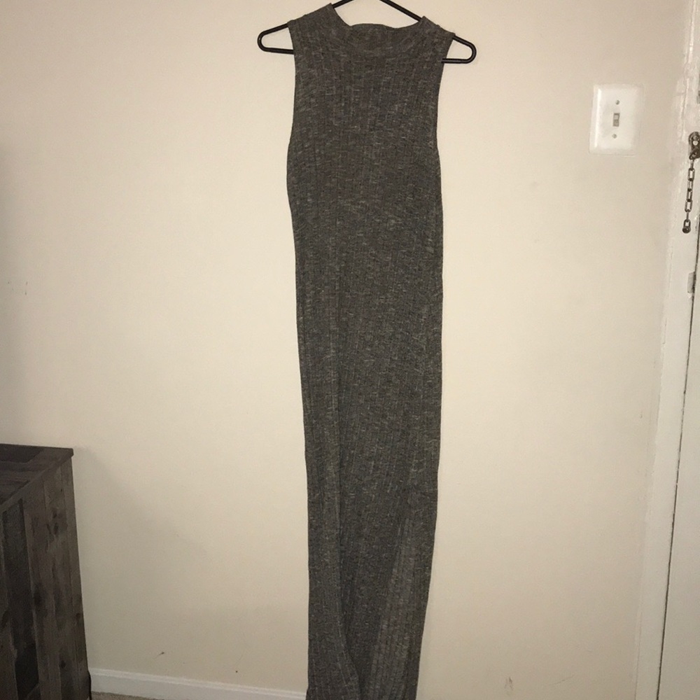 Ribbed knit body con dress